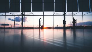 Travelers at airport